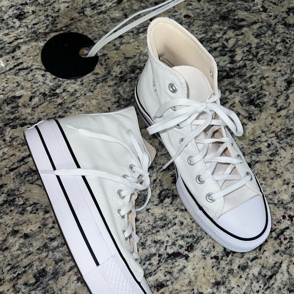 Converse White High-Top Sneakers